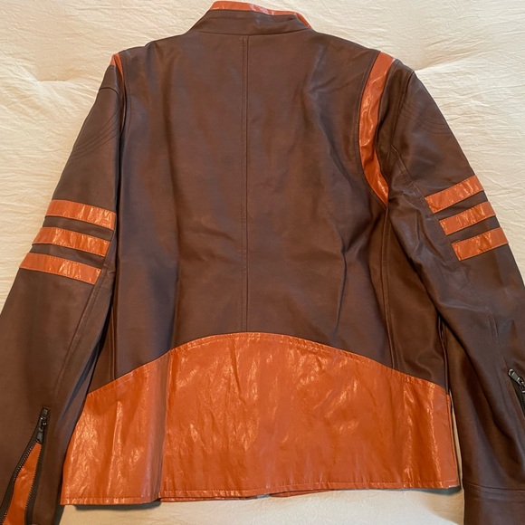 X-men Wolverine Costume Men’s medium faux leather jacket, claws and dog tags - Picture 3 of 4